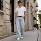 👖 LIMITED-TIME 50% OFF! ✨ Men's Vintage Washed Curved-Leg Jeans