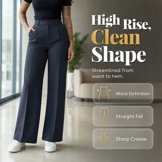 ⏰Last Day Sale 50% Off💃Women's Casual High-Waist Straight-Leg Pants