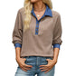 👖 LIMITED-TIME 50% OFF! ✨ Women's Contrast Denim Collar Knit Top