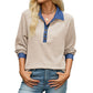 👖 LIMITED-TIME 50% OFF! ✨ Women's Contrast Denim Collar Knit Top