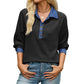 👖 LIMITED-TIME 50% OFF! ✨ Women's Contrast Denim Collar Knit Top