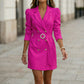 🌸Hot Sale 50% OFF💖Women's Elegant Double-Breasted Blazer Dress