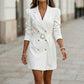 🌸Hot Sale 50% OFF💖Women's Elegant Double-Breasted Blazer Dress