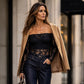 ⏰Last Day Sale 50% Off💃Women's Off-The-Shoulder Lace T-Shirt
