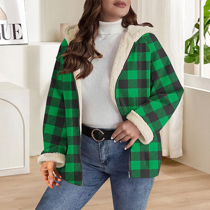 ⏰Last Day Sale 50% Off💃Women’s Thickened Zip Up Hooded Jacket