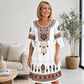 ⏰Last Day Sale 50% Off💃Women's Vintage Ethnic Print Tiered Dress