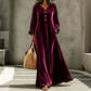 ⌛Limited-Time Offer-Women's Elegant Velvet Maxi Dress with Ruffle Sleeve