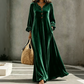 ⌛Limited-Time Offer-Women's Elegant Velvet Maxi Dress with Ruffle Sleeve