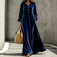 ⌛Limited-Time Offer-Women's Elegant Velvet Maxi Dress with Ruffle Sleeve