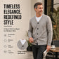 ✨ Timeless Comfort | Men's Classic V-Neck Knit Cardigan