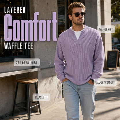 ⌛Limited-Time Offer🛍️Layered Comfort Waffle Tee