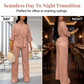 ⏰Last Day Sale 50% Off💃Women's Drawstring Shirt & Wide-Leg Pants Set