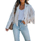 🌸Hot Sale 50% OFF💖Women’s Casual Long Sleeve Fringe Jacket