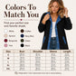 ✨ Easy Everyday Style | Women's Denim Patchwork Casual Jacket