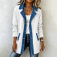 ✨ Easy Everyday Style | Women's Denim Patchwork Casual Jacket