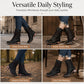 🍂 Timeless Everyday Style | Women's Distressed Lace-Up Mid-Calf Boots