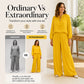 ✨ Easy Everyday Comfort | Women's Relaxed-Fit Top & Trousers 2-Piece Set