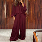 ✨ Easy Everyday Comfort | Women's Relaxed-Fit Top & Trousers 2-Piece Set