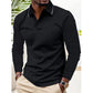 ✨ Easy Everyday Comfort | Men's Contrast-Collar Short-Sleeve Polo Shirt