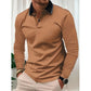 ✨ Easy Everyday Comfort | Men's Contrast-Collar Short-Sleeve Polo Shirt