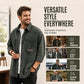 ✨ Easy Everyday Style | Men's Relaxed-Fit Multi-Pocket Utility Shirt