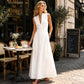 ✨ Flattering Elegance | Women's Deep V-Neck Sleeveless Maxi Dress