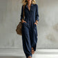 ✨ Effortless Everyday Style | Women's Relaxed Wide-Leg Cargo Jumpsuit