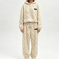 ☁️ Cozy Everyday Comfort | Women's Plush Textured Hoodie & Pants 2-Piece Set