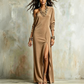 ✨ Flattering Elegance | Women's Off-Shoulder Side-Slit Maxi Dress