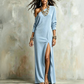 ✨ Flattering Elegance | Women's Off-Shoulder Side-Slit Maxi Dress