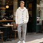 ☁️ Cozy Everyday Comfort | Men's Hooded Textured-Knit Button Cardigan