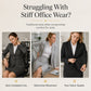 ✨ Elevated Elegance | Women's Tailored Cropped Jacket & Slit Skirt 2-Piece Set