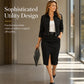 ✨ Elevated Elegance | Women's Tailored Cropped Jacket & Slit Skirt 2-Piece Set