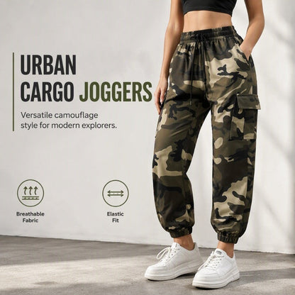 ✨ Easy Everyday Comfort | Women's Stretch Multi-Pocket Cargo Jogger Pants