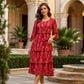 🌸 Fresh Feminine Style | Women's Floral Print Ruffle Tiered Dress