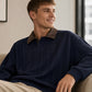 🍂 Made for Cooler Days | Men's Textured Faux-Layer Collared Sweatshirt