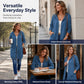 ☁️ Easy Everyday Comfort | Women's Relaxed Mid-Length Hooded Cardigan