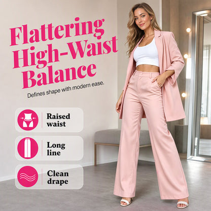 ✨ Polished Everyday Style | Women's Single-Button Blazer & Straight-Leg Pants 2-Piece Set