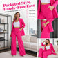 ✨ Polished Everyday Style | Women's Single-Button Blazer & Straight-Leg Pants 2-Piece Set