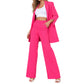 ✨ Polished Everyday Style | Women's Single-Button Blazer & Straight-Leg Pants 2-Piece Set