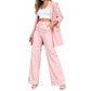 ✨ Polished Everyday Style | Women's Single-Button Blazer & Straight-Leg Pants 2-Piece Set