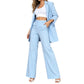 ✨ Polished Everyday Style | Women's Single-Button Blazer & Straight-Leg Pants 2-Piece Set
