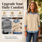 ✨ Easy Everyday Style | Women's Denim Patchwork Long-Sleeve Sweatshirt