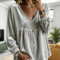 ✨ Elevated Comfort | Women's Elegant V-Neck Velvet Top