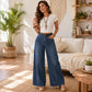 ✨ Effortless Everyday Style | Women's High-Waisted Wide-Leg Jeans with Pockets