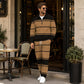 ✨ Easy Everyday Comfort | Men's Printed Half-Zip Tracksuit 2-Piece Set