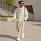 ✨ Easy Everyday Comfort | Men's Printed Half-Zip Tracksuit 2-Piece Set
