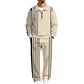 ✨ Easy Everyday Comfort | Men's Printed Half-Zip Tracksuit 2-Piece Set