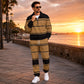 ✨ Easy Everyday Comfort | Men's Printed Half-Zip Tracksuit 2-Piece Set
