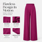 ✨ Polished Comfort | Women's High-Waisted Wide-Leg Suit Pants